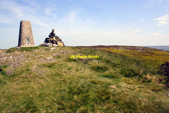 Photo 6"x4" Triangulation pillar and cairn on Elslack Moor Raygill\/SD9445 c2015
