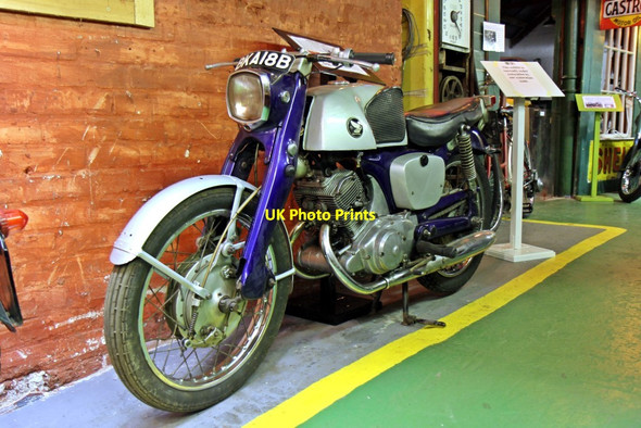 Photo 6"x4" 1964 Honda CB92 motorbike, Wirral Transport Museum, Birkenhead Birkenhead\/SJ3088 c2015