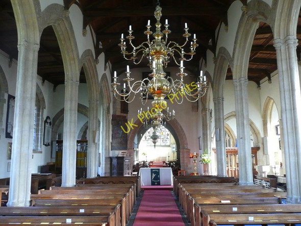 Photo 6"x4" St. Mary's church, Wedmore - interior Wedmore c2009