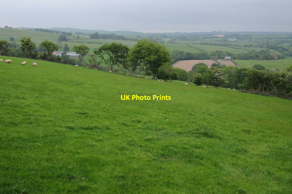 Photo 6"x4" Farmland in the Cledwen valley Ty'r-felin-isaf c2015