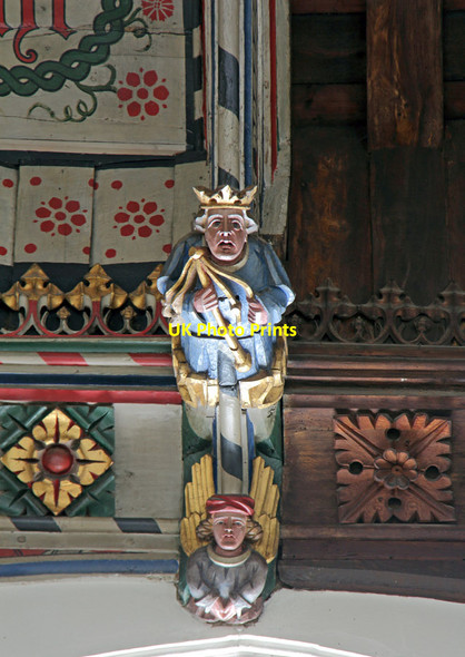 Photo 6"x4" St Peter & St Paul, Eye - Corbel Eye\/TM1473 c2015