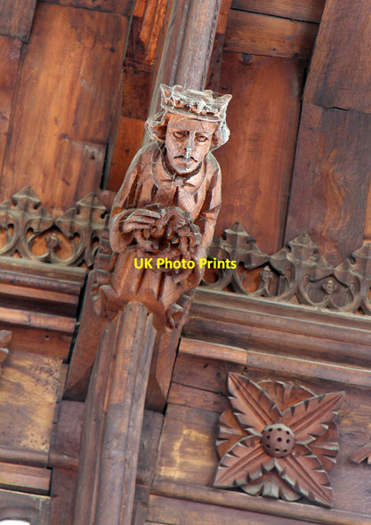 Photo 6"x4" St Peter & St Paul, Eye - Corbel Eye\/TM1473 c2015 P1
