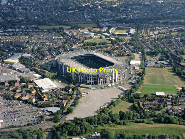 Photo 6"x4" Twickenham Stadium from the air Isleworth c2015
