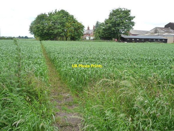 Photo 6"x4" Public footpath to New House Farm Rufford c2015