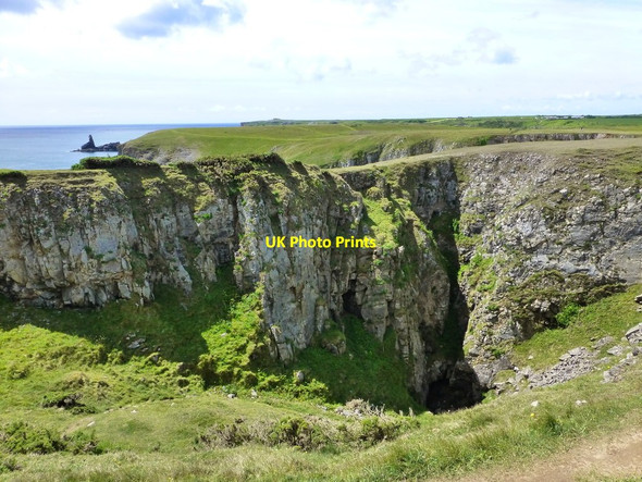 Photo 6"x4" Sandy Pit on path to Stackpole Quay Bosherston c2015