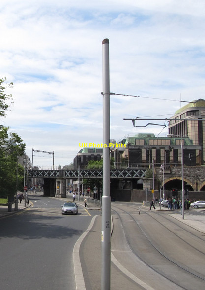 Photo 6"x4" LUAS lines in Beresford Place Dublin\/O1534 c2015