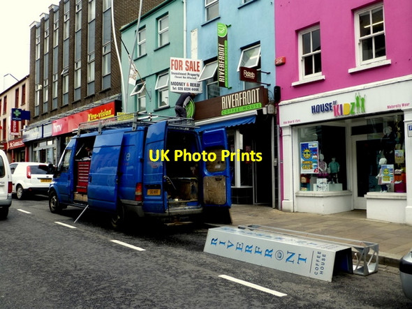 Photo 6"x4" New signage, Riverfront Coffee House, Omagh Omagh c2015
