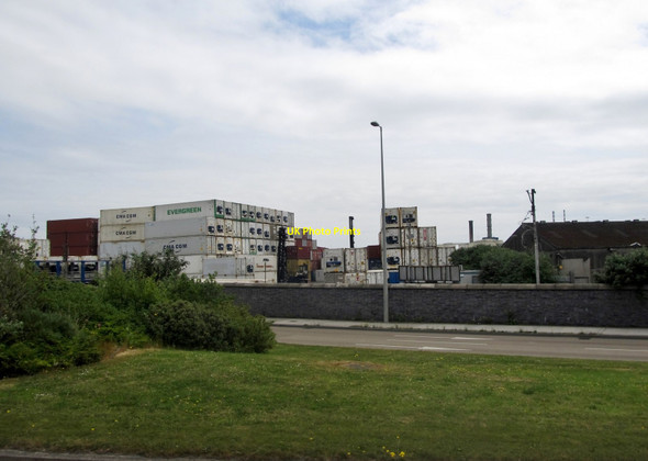 Photo 6"x4" Container depot at Dublin Port Clontarf c2015