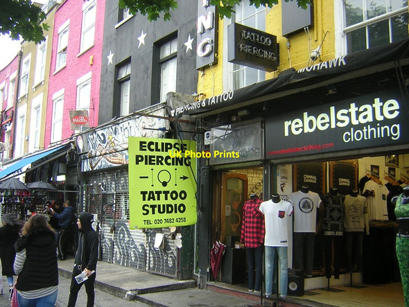 Photo 6"x4" Shops on Camden High Street Camden Town c2015