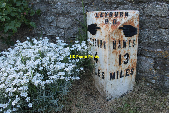Photo 6"x4" Milestone in West Witton West Witton c2015