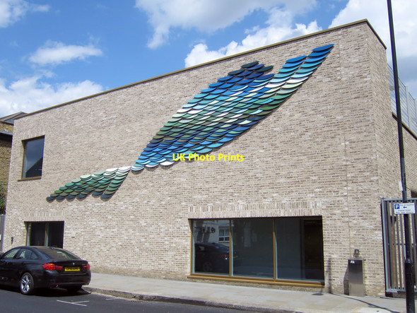 Photo 6"x4" Artwork on Chelsea Academy building Chelsea c2015 P1
