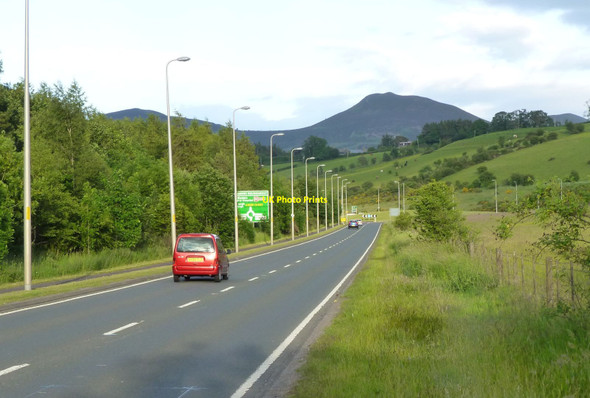 Photo 6"x4" The A6091 approaches a roundabout Galashiels c2015