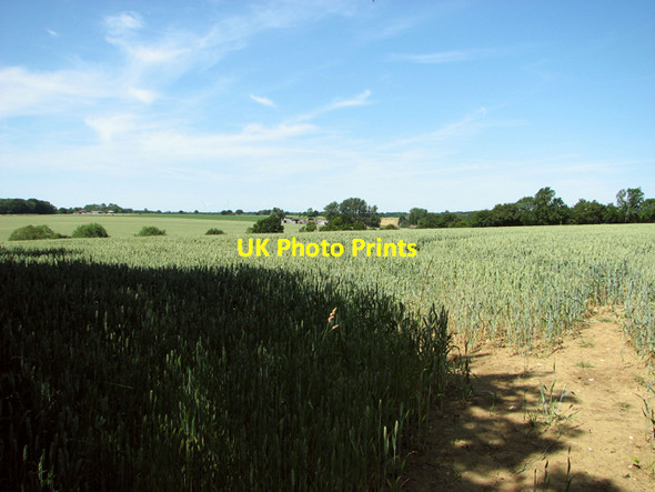 Photo 6"x4" View towards Bungalow Farm Heckfield Green c2015