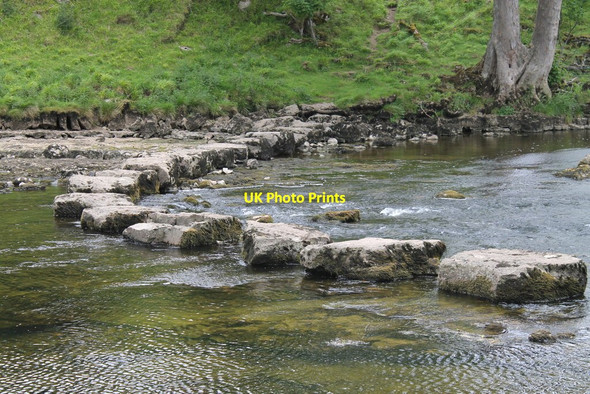 Photo 6"x4" Stepping Stones over the Ure Swinithwaite c2015