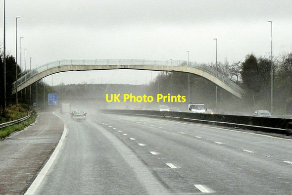 Photo 6"x4" Footbridge over the M6 near Gathurst Shevington c2015