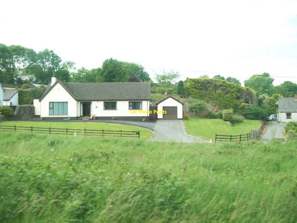Photo 6"x4" Houses overlooking the A24 near Dairy Lake Ballynahinch c2015