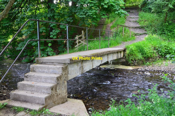 Photo 6"x4" Footbridge over the Haystoun Burn Peebles\/NT2540 c2015