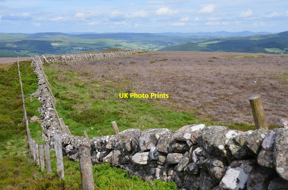 Photo 6"x4" Boundary wall, Kailzie Hill Laverlaw c2015