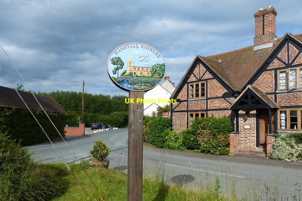 Photo 6"x4" Hamstall Ridware village sign Hamstall Ridware c2015