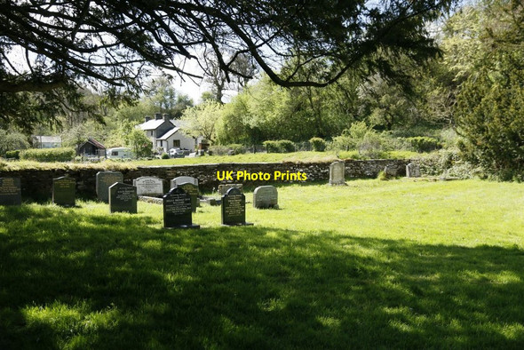 Photo 6"x4" Churchyard at St Padarn Llanbadarn-y-garreg c2015