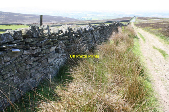 Photo 6"x4" Dry stone wall on south side of Pennine Way, Elslack Moor Raygill\/SD9445 c2015