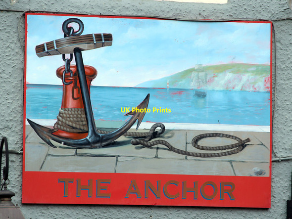 Photo 6"x4" Anchor Inn sign Faversham c2015