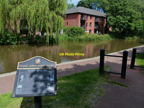 Photo 6"x4" Information board along the Trent & Mersey Canal Stone\/SJ9034 c2015