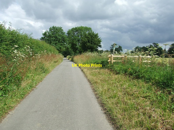 Photo 6"x4" Footpath Off Hall Lane Spexhall c2015