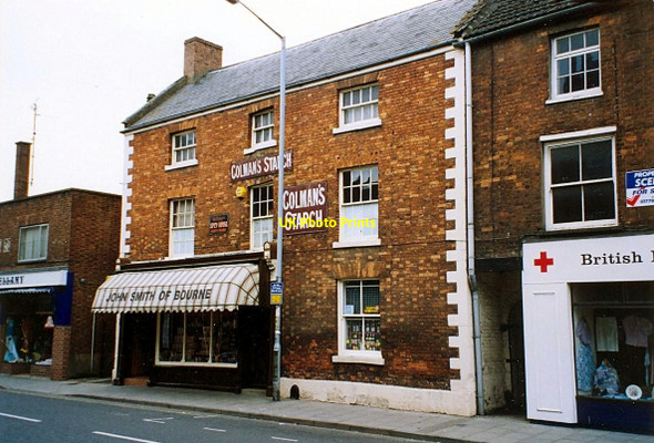 Photo 6"x4" Victorian grocery shop at Bourne, Lincolnshire Bourne\/TF0920 c1998