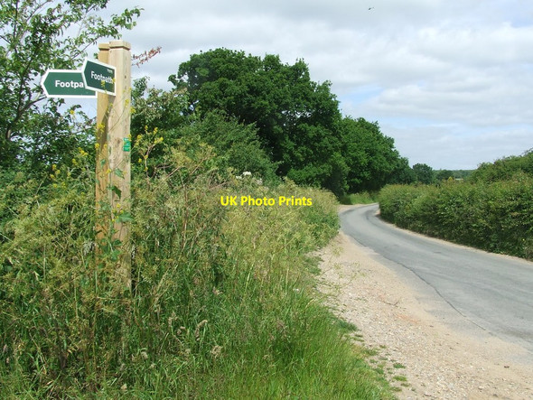 Photo 6"x4" Footpath Signs Weston\/TM4287 c2015