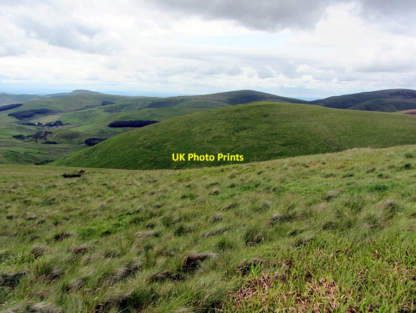 Photo 6"x4" Moorland north-west of Auchope Rig Sourhope c2015
