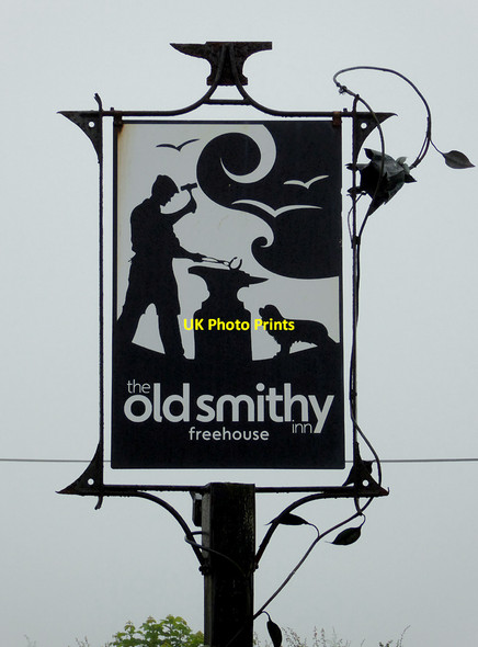 Photo 6"x4" The Old Smithy Inn sign  at Darracott, Devon Darracott\/SS2317 c2015