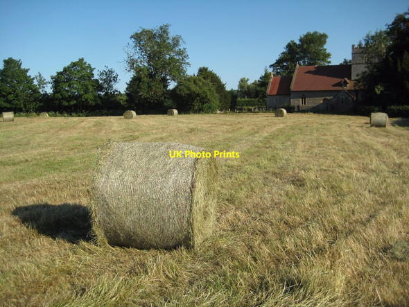 Photo 6"x4" Haylage bales Baughton c2015