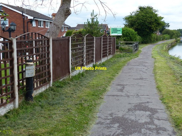 Photo 6"x4" Trent & Mersey Canal Milepost at Trentham Trentham\/SJ8741 c2015
