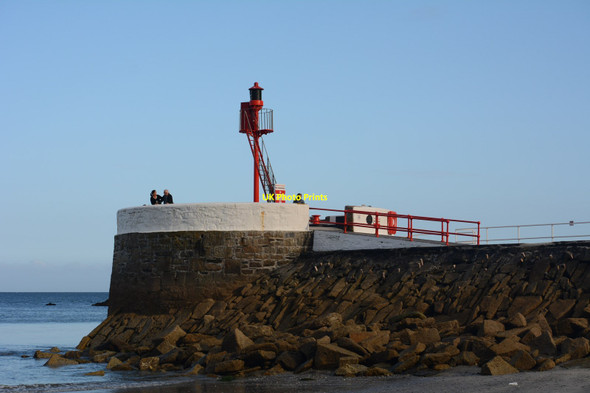 Photo 6"x4" Banjo pier from the beach Looe c2015