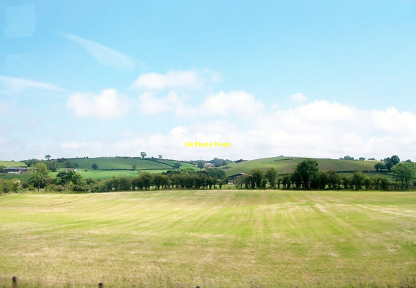 Photo 6"x4" Harvested hay field near Boardmills. Boardmills c2015
