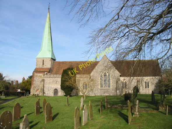 Photo 6"x4" View of St John the Baptist church Barham\/TR2050 c2009