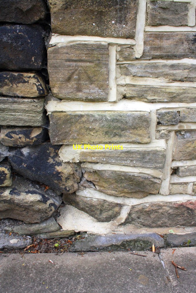 Photo 6"x4" Benchmark on wall of Hirst Lane Shipley\/SE1437 c2015