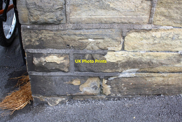 Photo 6"x4" Benchmark on #199 Bingley Road Shipley\/SE1437 c2015
