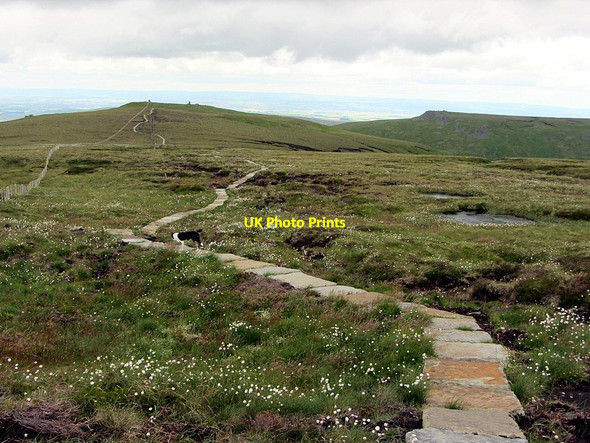 Photo 6"x4" Flagstone path towards Auchope Cairn Auchope Cairn c2015