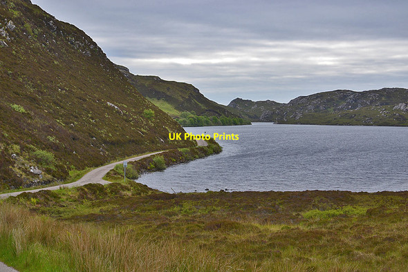 Photo 6"x4" Road and loch Foindle c2015