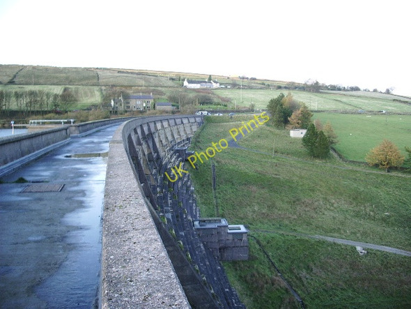 Photo 6"x4" Baitings Reservoir Dam Pike End c2008