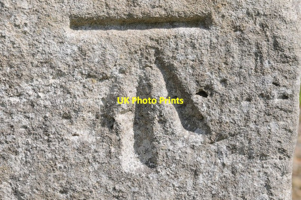 Photo 6"x4" OS cut mark, Upper Sapey church Upper Sapey c2015