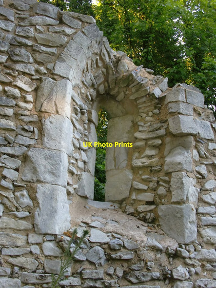 Photo 6"x4" The ruined church at Treyford: detail of a window Treyford c2015