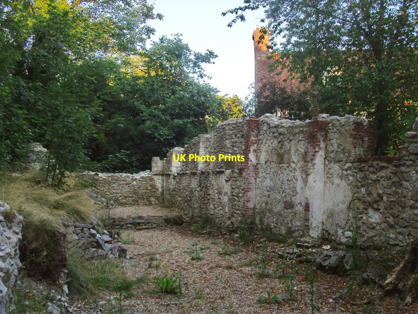 Photo 6"x4" Inside the ruined church at Treyford: view east Treyford c2015