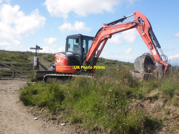 Photo 6"x4" Digger at Exe Head Simonsbath c2015