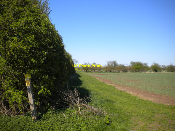 Photo 6"x4" Field edge footpath near Welldale Farm Bunny Hill\/SK5728 c2015