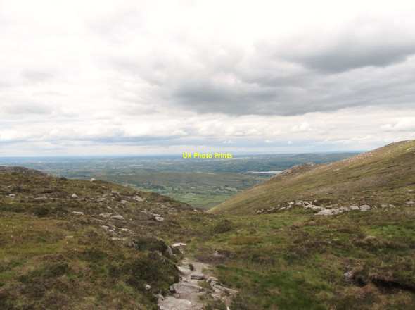 Photo 6"x4" Path descending from Slievenaglogh to the Trassey Track Kilcoo c2015