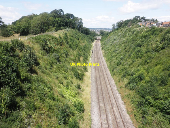 Photo 6"x4" View north from Devil's Bridge Oldmixon c2015