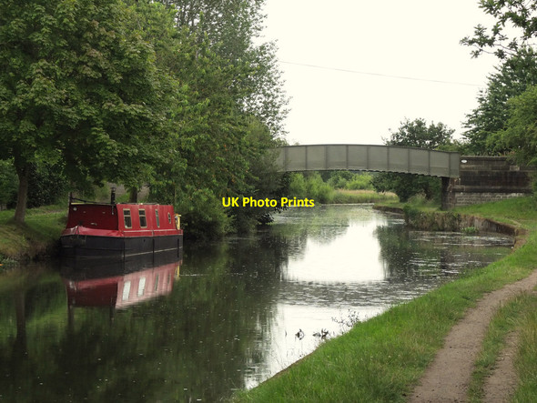 Photo 6"x4" Canal boat at Sennicar Lane Bridge Haigh\/SD6009 c2015